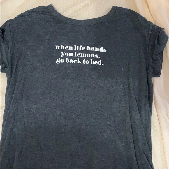 American Eagle Outfitters Tops - “when life hands you lemons, go back to bed” shirt